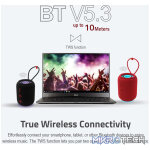 SP110 Portable Bluetooth Speaker 5.3, TF Card FM USB RGB Light TWS - Black - Image 3